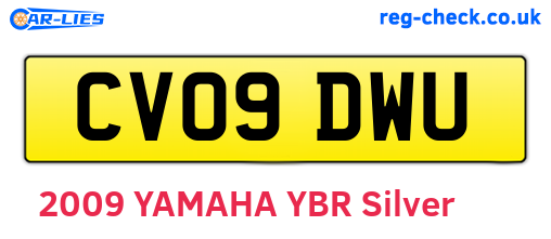 CV09DWU are the vehicle registration plates.
