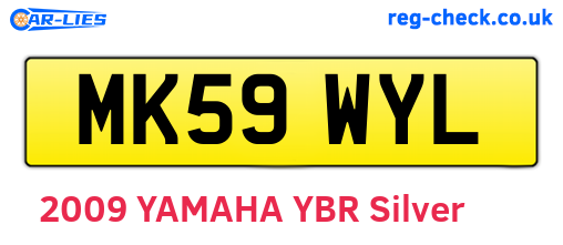 MK59WYL are the vehicle registration plates.