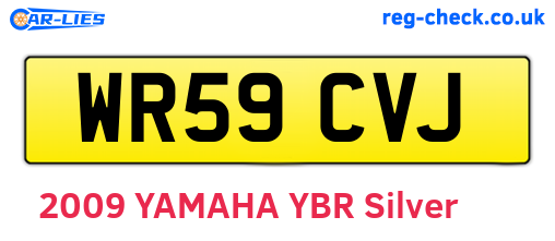 WR59CVJ are the vehicle registration plates.