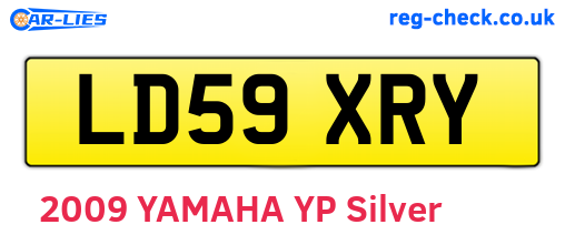 LD59XRY are the vehicle registration plates.