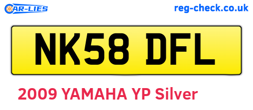 NK58DFL are the vehicle registration plates.