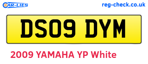DS09DYM are the vehicle registration plates.