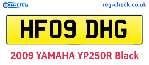 HF09DHG are the vehicle registration plates.