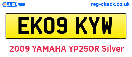 EK09KYW are the vehicle registration plates.