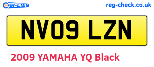 NV09LZN are the vehicle registration plates.