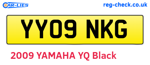 YY09NKG are the vehicle registration plates.