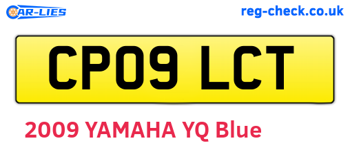 CP09LCT are the vehicle registration plates.
