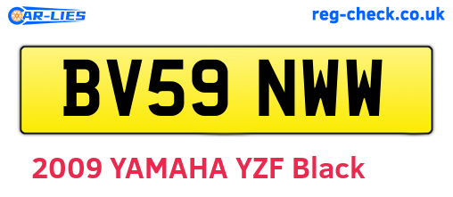 BV59NWW are the vehicle registration plates.