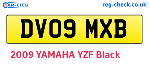 DV09MXB are the vehicle registration plates.