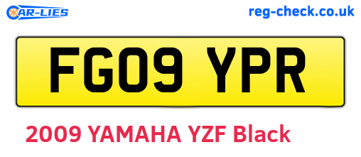 FG09YPR are the vehicle registration plates.