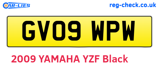 GV09WPW are the vehicle registration plates.