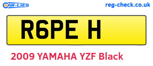 R6PEH are the vehicle registration plates.
