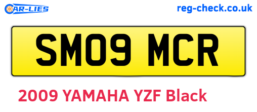 SM09MCR are the vehicle registration plates.