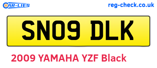SN09DLK are the vehicle registration plates.