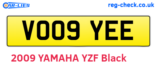 VO09YEE are the vehicle registration plates.