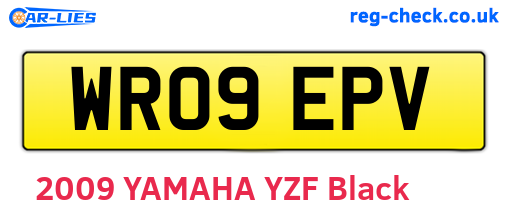 WR09EPV are the vehicle registration plates.