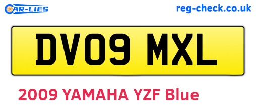 DV09MXL are the vehicle registration plates.