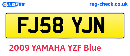 FJ58YJN are the vehicle registration plates.