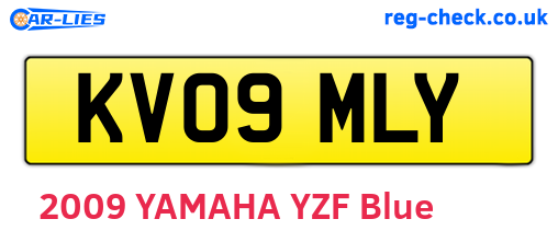 KV09MLY are the vehicle registration plates.
