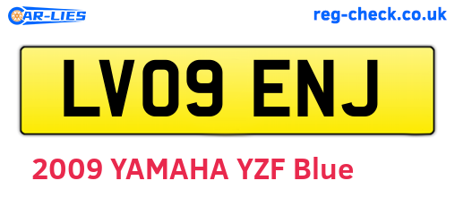LV09ENJ are the vehicle registration plates.