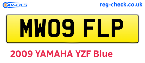 MW09FLP are the vehicle registration plates.