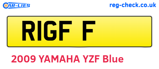 R1GFF are the vehicle registration plates.