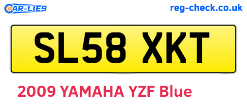 SL58XKT are the vehicle registration plates.