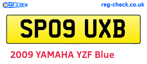 SP09UXB are the vehicle registration plates.