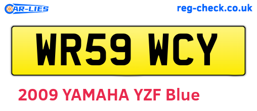 WR59WCY are the vehicle registration plates.