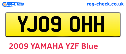 YJ09OHH are the vehicle registration plates.