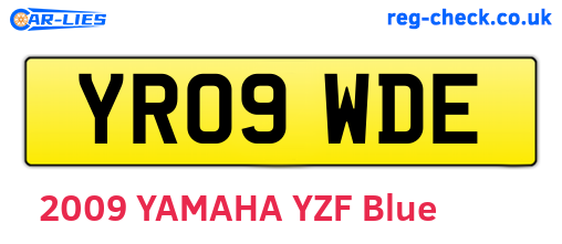 YR09WDE are the vehicle registration plates.