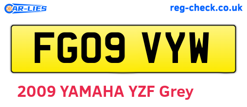 FG09VYW are the vehicle registration plates.