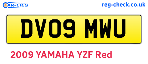 DV09MWU are the vehicle registration plates.