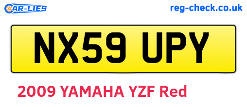 NX59UPY are the vehicle registration plates.