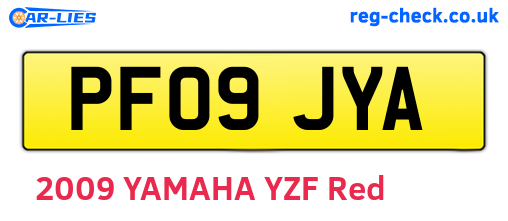 PF09JYA are the vehicle registration plates.