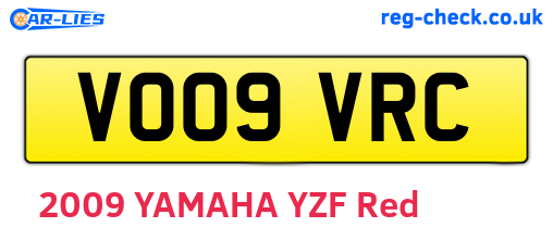 VO09VRC are the vehicle registration plates.