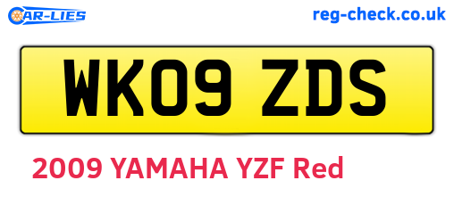 WK09ZDS are the vehicle registration plates.