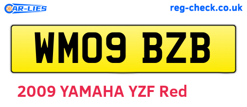 WM09BZB are the vehicle registration plates.