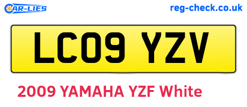 LC09YZV are the vehicle registration plates.