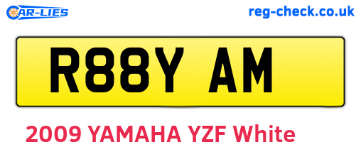 R88YAM are the vehicle registration plates.