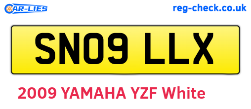 SN09LLX are the vehicle registration plates.