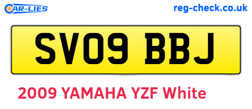 SV09BBJ are the vehicle registration plates.