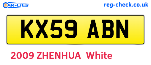KX59ABN are the vehicle registration plates.