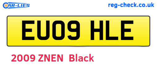 EU09HLE are the vehicle registration plates.