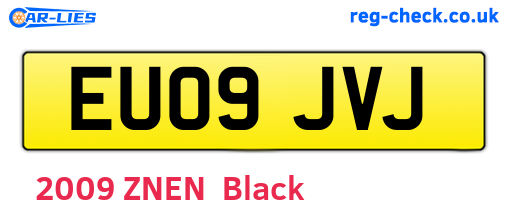 EU09JVJ are the vehicle registration plates.