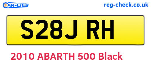S28JRH are the vehicle registration plates.