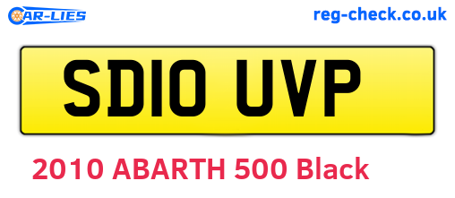 SD10UVP are the vehicle registration plates.