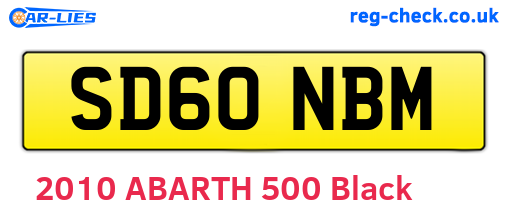 SD60NBM are the vehicle registration plates.