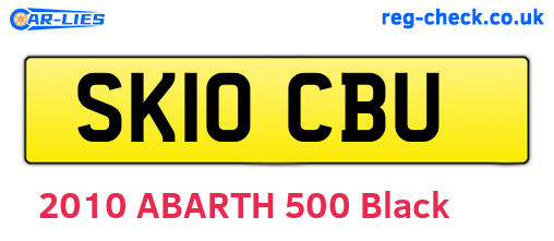 SK10CBU are the vehicle registration plates.