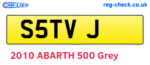 S5TVJ are the vehicle registration plates.